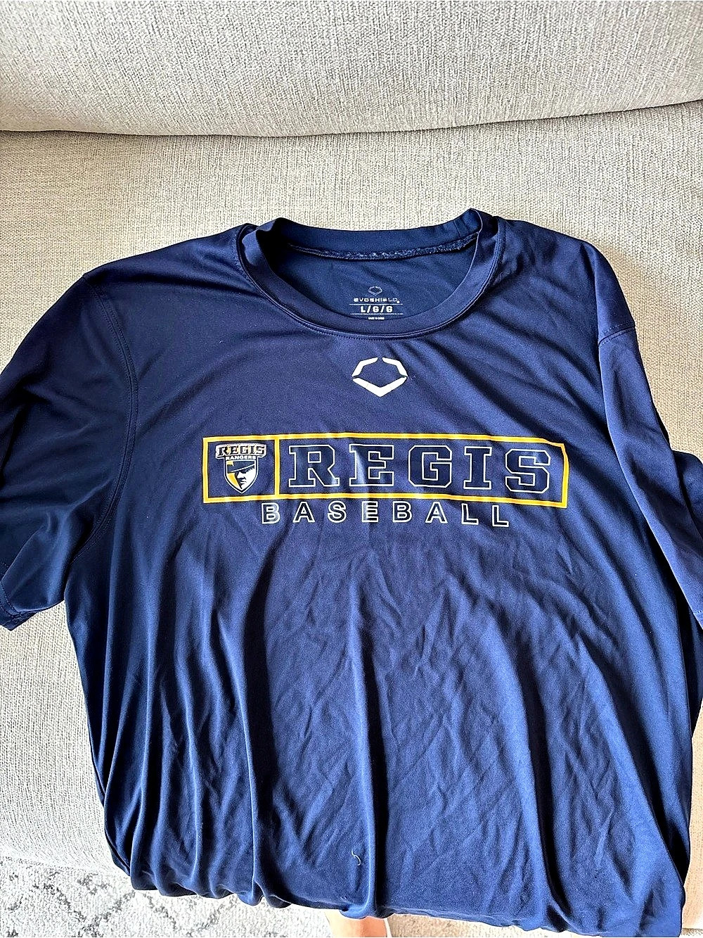 Russell Athletic Men's Baseball Jersey Blue Size Large